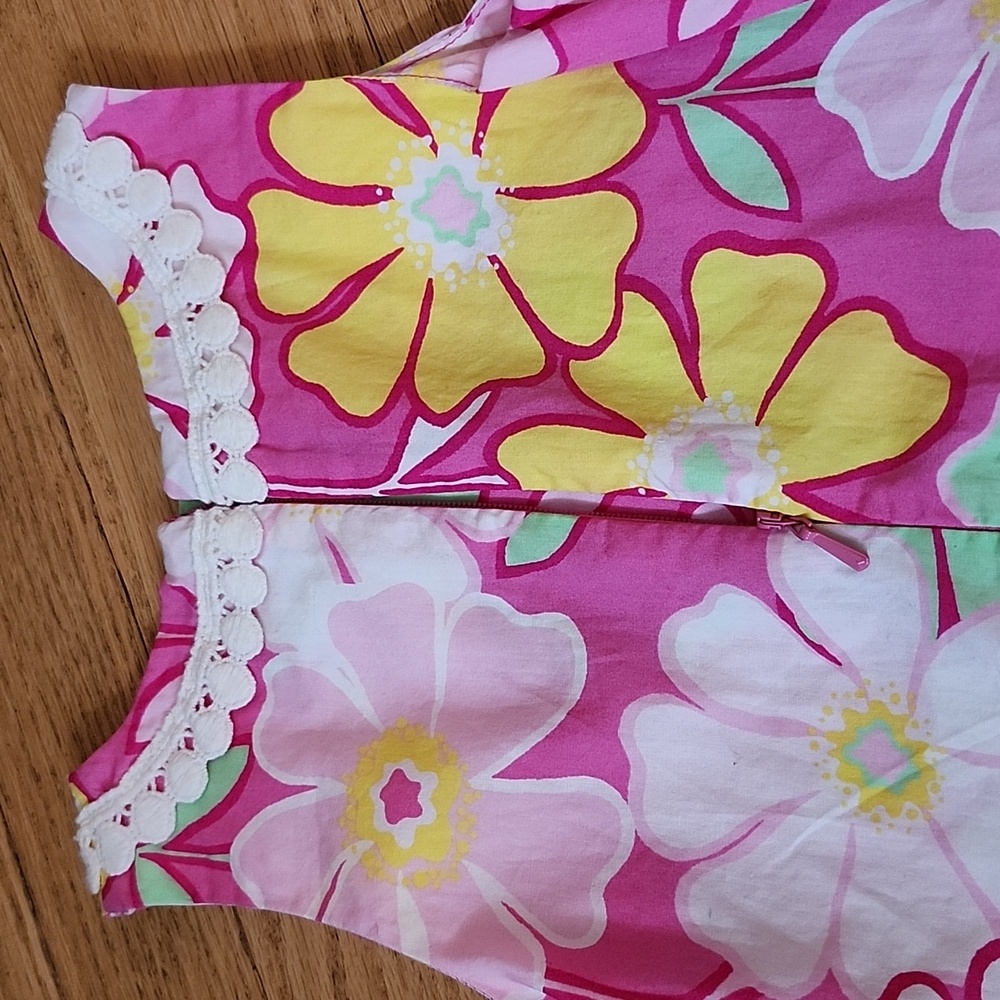 Baby GAP Floral Pink Sleeveless Dress Size 12-18 M - Picture 5 of 8